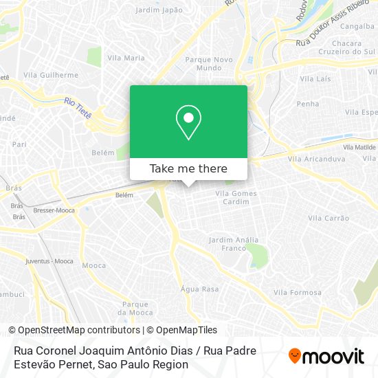 Rua Coronel Joaquim Antônio Dias / Rua Padre Estevão Pernet map