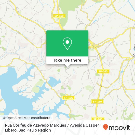 Mapa Rua Corifeu de Azevedo Marques / Avenida Cásper Líbero