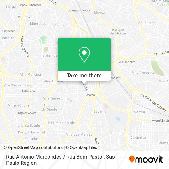 Mapa Rua Antônio Marcondes / Rua Bom Pastor