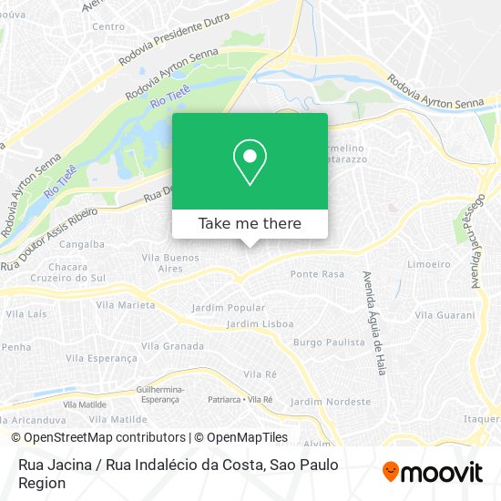 Mapa Rua Jacina / Rua Indalécio da Costa