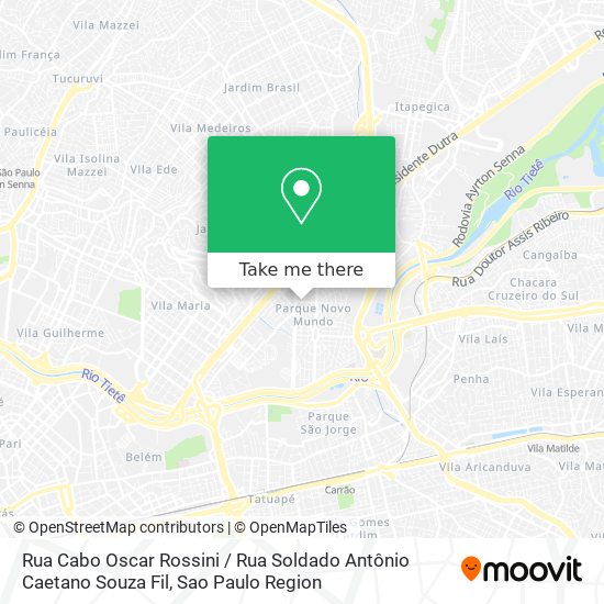 Mapa Rua Cabo Oscar Rossini / Rua Soldado Antônio Caetano Souza Fil