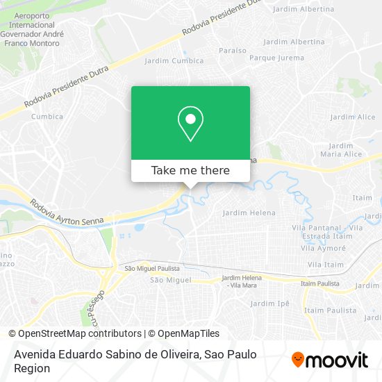 Mapa Avenida Eduardo Sabino de Oliveira