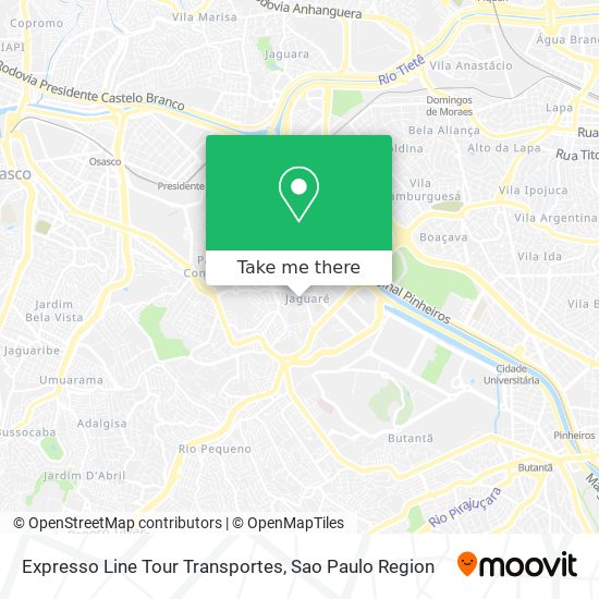 Expresso Line Tour Transportes map