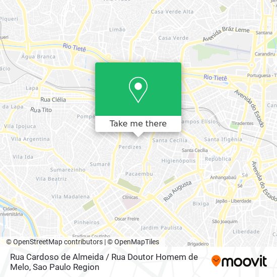 Rua Cardoso de Almeida / Rua Doutor Homem de Melo map