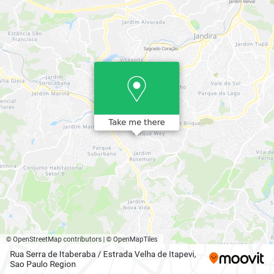 Mapa Rua Serra de Itaberaba / Estrada Velha de Itapevi