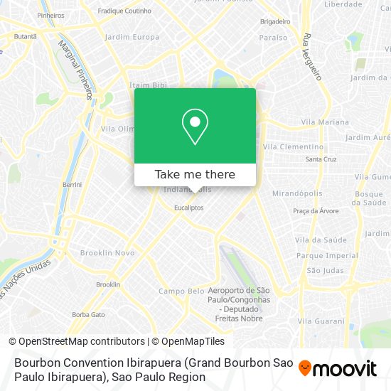 Bourbon Convention Ibirapuera (Grand Bourbon Sao Paulo Ibirapuera) map