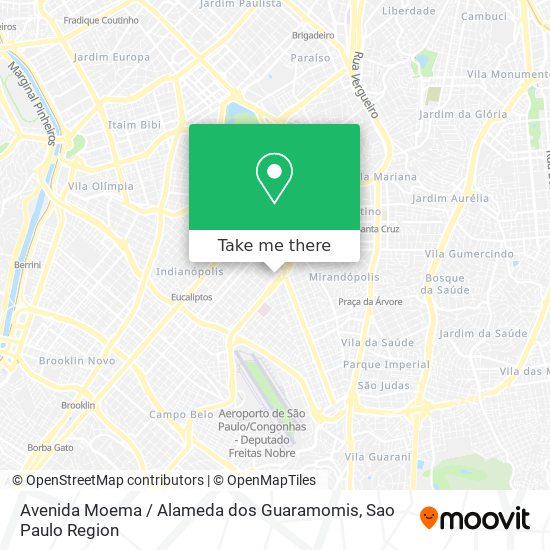 Avenida Moema / Alameda dos Guaramomis map