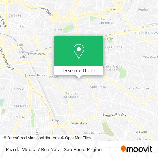 Mapa Rua da Mooca / Rua Natal