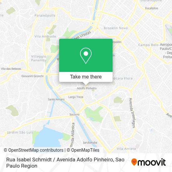 Rua Isabel Schmidt / Avenida Adolfo Pinheiro map