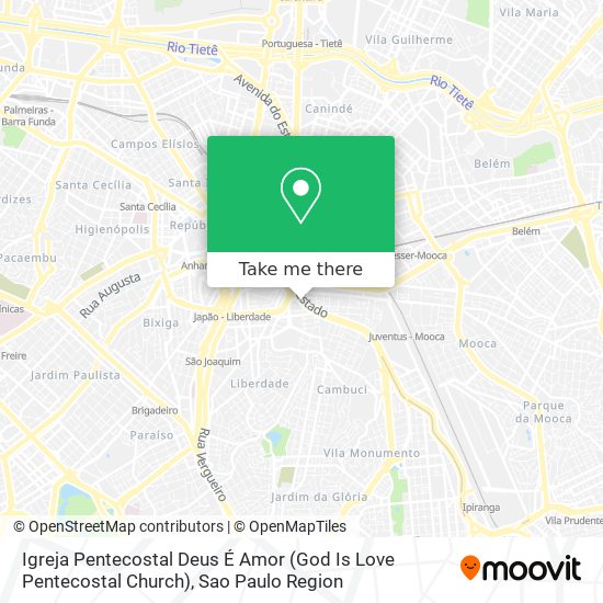 Mapa Igreja Pentecostal Deus É Amor (God Is Love Pentecostal Church)