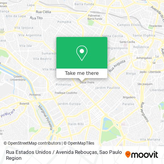 Rua Estados Unidos / Avenida Rebouças map
