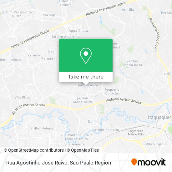 Rua Agostinho José Ruivo map