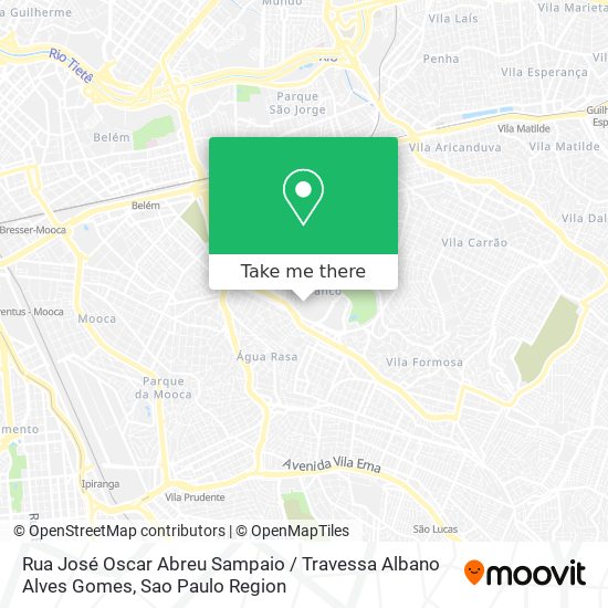 Mapa Rua José Oscar Abreu Sampaio / Travessa Albano Alves Gomes