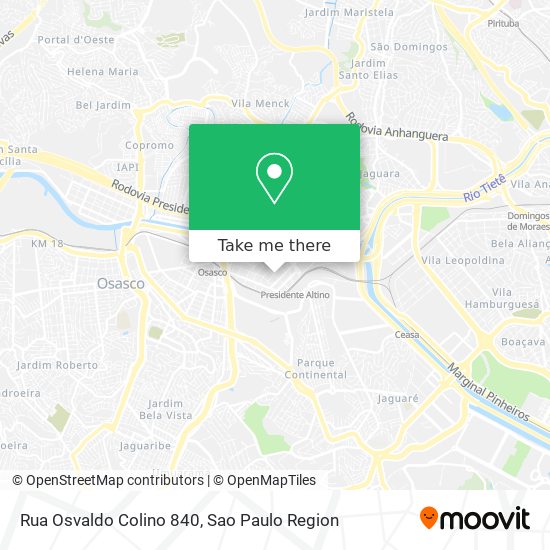 Rua Osvaldo Colino 840 map
