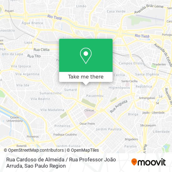 Rua Cardoso de Almeida / Rua Professor João Arruda map