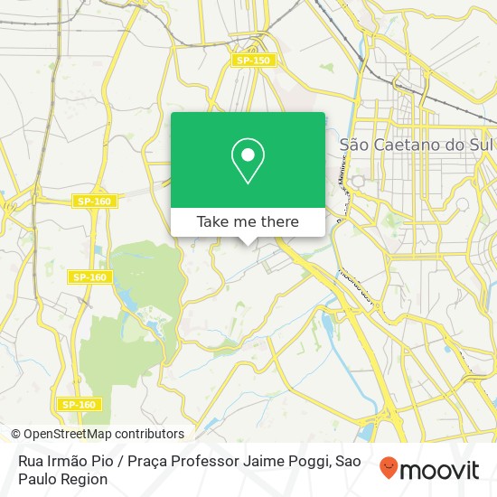 Mapa Rua Irmão Pio / Praça Professor Jaime Poggi