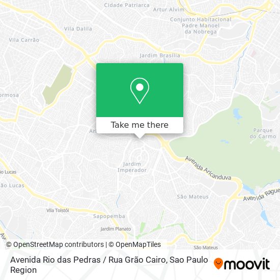 Avenida Rio das Pedras / Rua Grão Cairo map