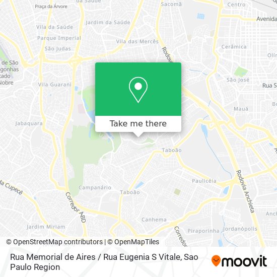 Mapa Rua Memorial de Aires / Rua Eugenia S Vitale