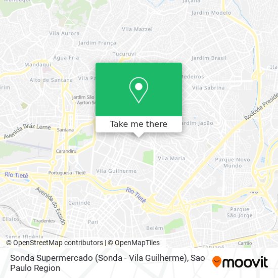 Mapa Sonda Supermercado (Sonda - Vila Guilherme)