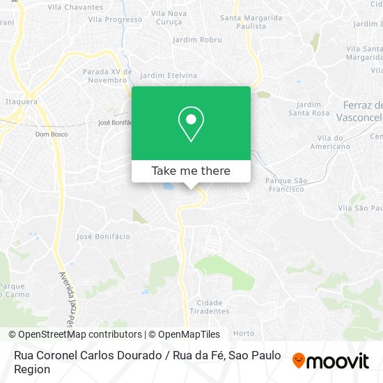 Mapa Rua Coronel Carlos Dourado / Rua da Fé