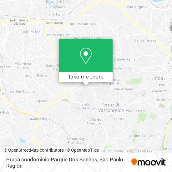 Praça condominio Parque Dos Sonhos map