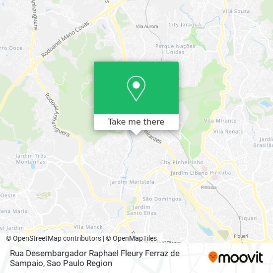 Mapa Rua Desembargador Raphael Fleury Ferraz de Sampaio