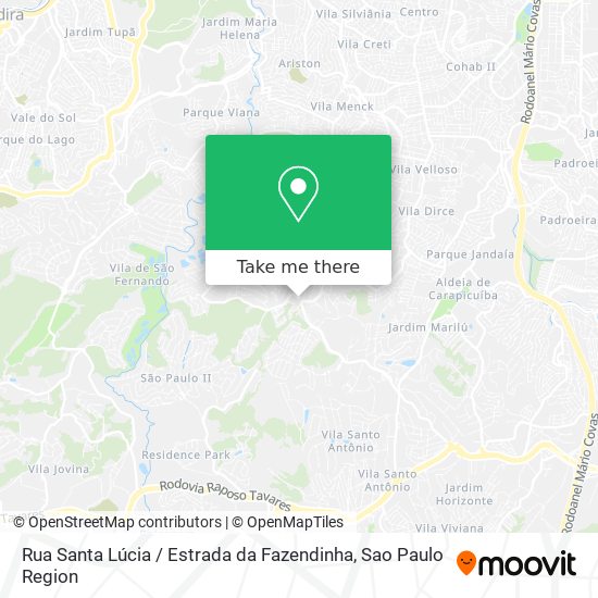 Rua Santa Lúcia / Estrada da Fazendinha map