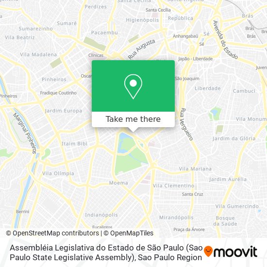 Mapa Assembléia Legislativa do Estado de São Paulo (Sao Paulo State Legislative Assembly)