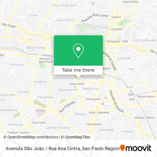 Avenida São João / Rua Ana Cintra map