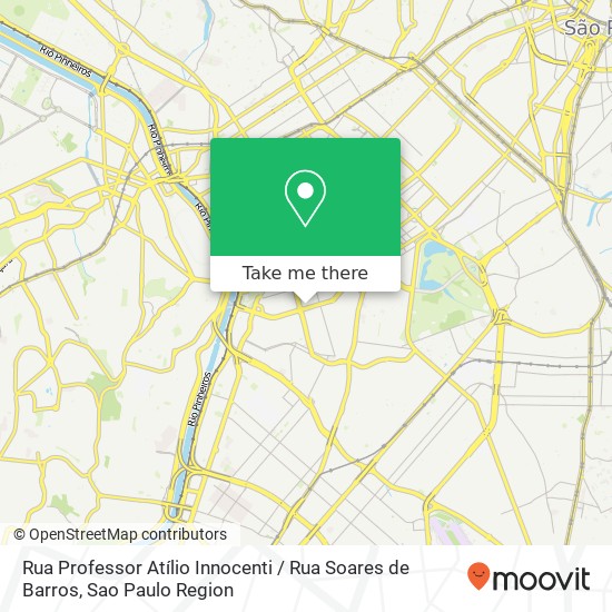 Mapa Rua Professor Atílio Innocenti / Rua Soares de Barros