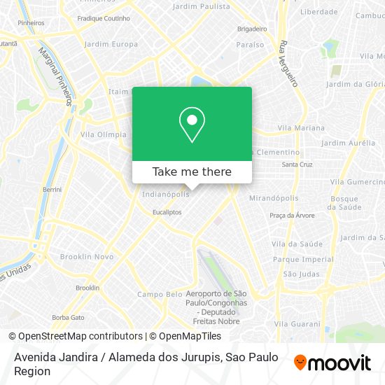 Avenida Jandira / Alameda dos Jurupis map