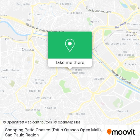Shopping Patio Osasco (Pátio Osasco Open Mall) map