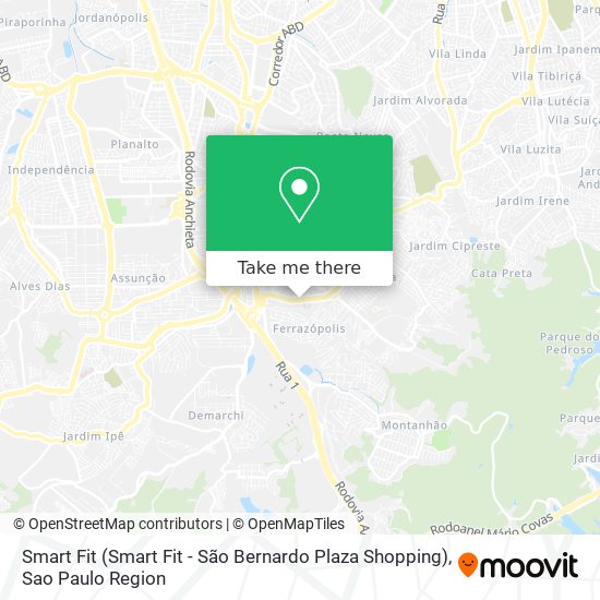 Mapa Smart Fit (Smart Fit - São Bernardo Plaza Shopping)