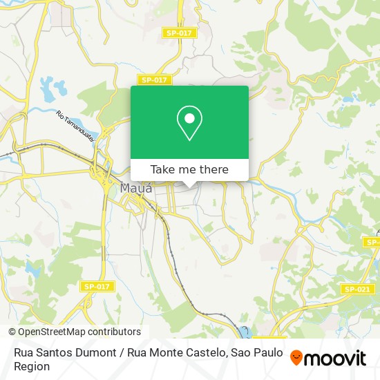 Mapa Rua Santos Dumont / Rua Monte Castelo