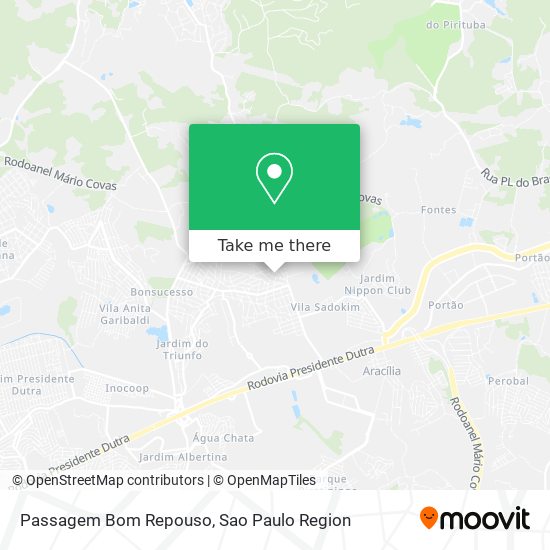 Mapa Passagem Bom Repouso