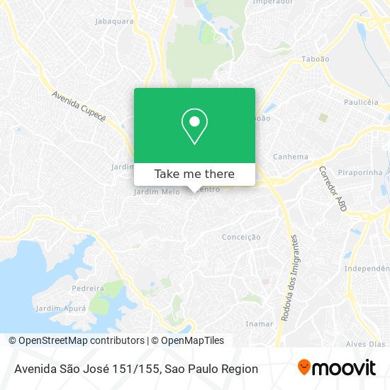 Mapa Avenida São José 151/155