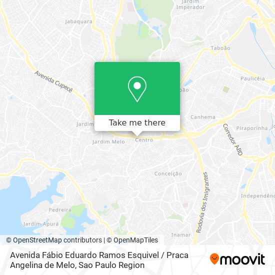 Mapa Avenida Fábio Eduardo Ramos Esquivel / Praca Angelina de Melo