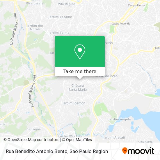 Mapa Rua Benedito Antônio Bento