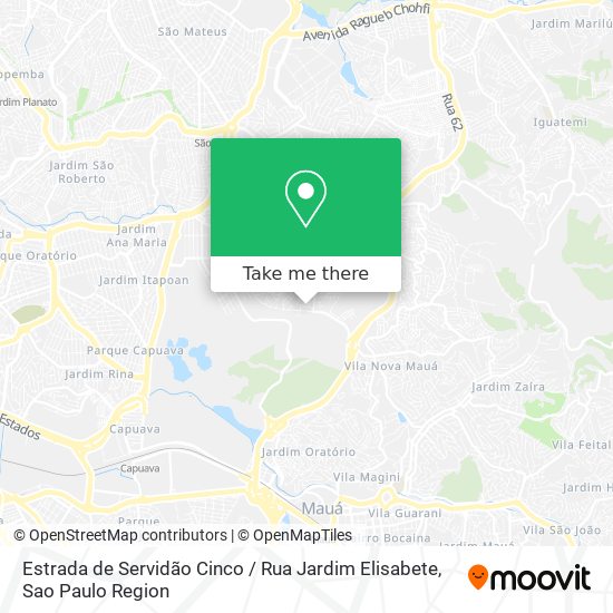 Estrada de Servidão Cinco / Rua Jardim Elisabete map