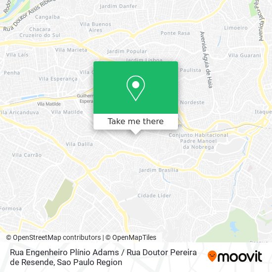 Mapa Rua Engenheiro Plínio Adams / Rua Doutor Pereira de Resende
