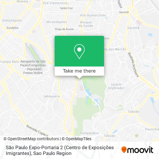 São Paulo Expo-Portaria 2 (Centro de Exposições Imigrantes) map