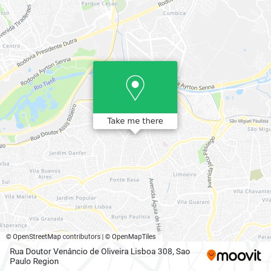 Mapa Rua Doutor Venâncio de Oliveira Lisboa 308