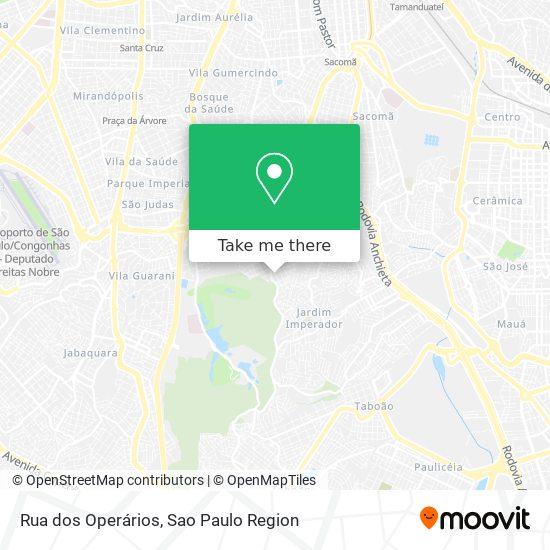 Mapa Rua dos Operários