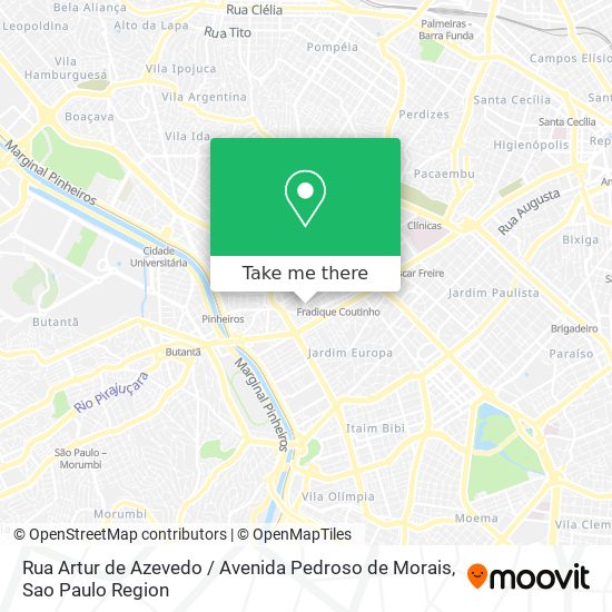 Rua Artur de Azevedo / Avenida Pedroso de Morais map