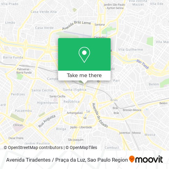 Avenida Tiradentes / Praça da Luz map
