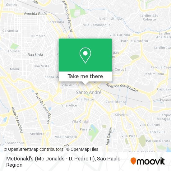 Mapa McDonald's (Mc Donalds - D. Pedro II)