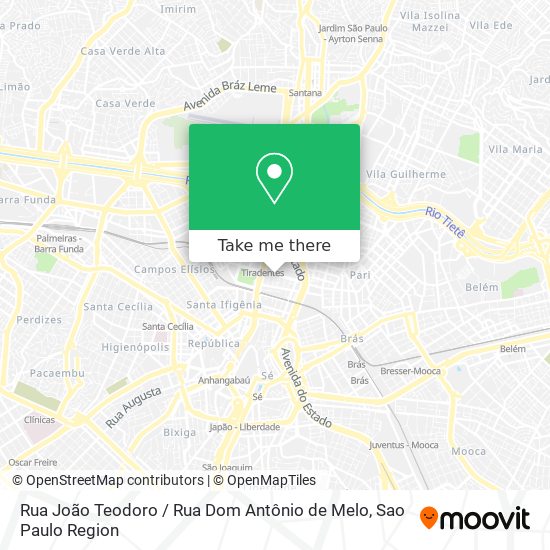 Mapa Rua João Teodoro / Rua Dom Antônio de Melo