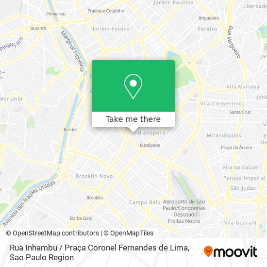 Mapa Rua Inhambu / Praça Coronel Fernandes de Lima