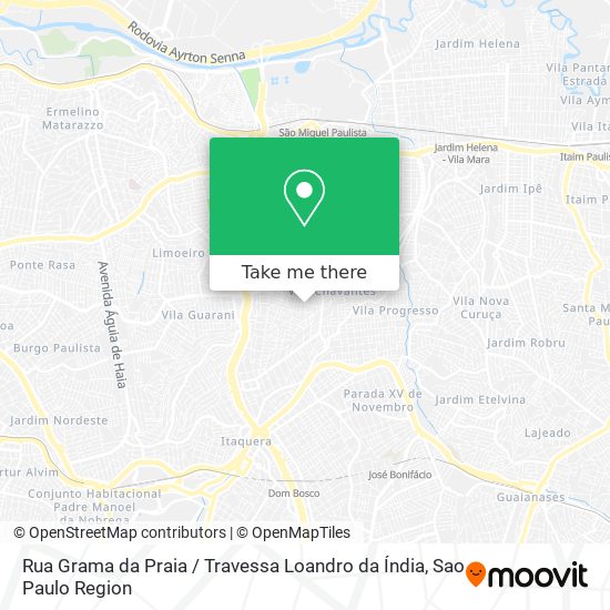 Mapa Rua Grama da Praia / Travessa Loandro da Índia