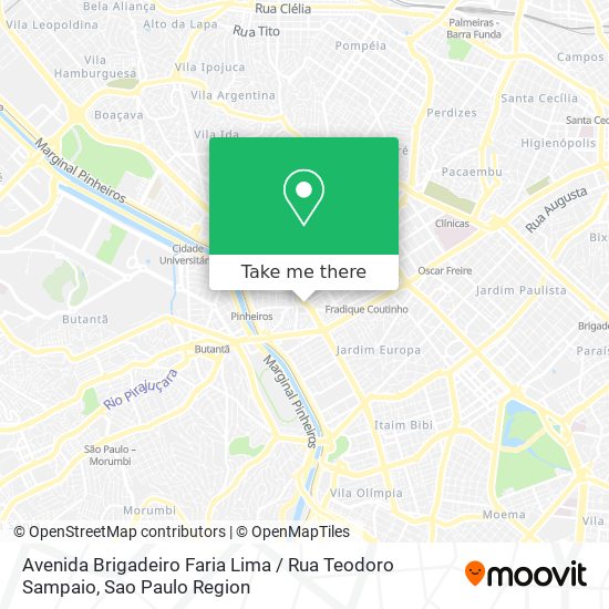Avenida Brigadeiro Faria Lima / Rua Teodoro Sampaio map